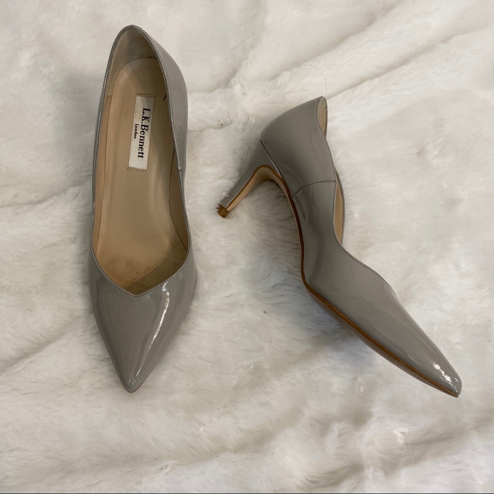 Lk l.k. Bennett odyssia grey patent leather pumps